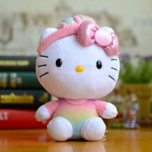 Rainbow Pattern Hello Kitty Bunny Ears Plush Kawaii Dolls Rainbow Pattern Hello Kitty Bunny Ears Plush Kawaii Dolls