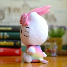 Rainbow Pattern Hello Kitty Bunny Ears Plush Kawaii Dolls Rainbow Pattern Hello Kitty Bunny Ears Plush Kawaii Dolls