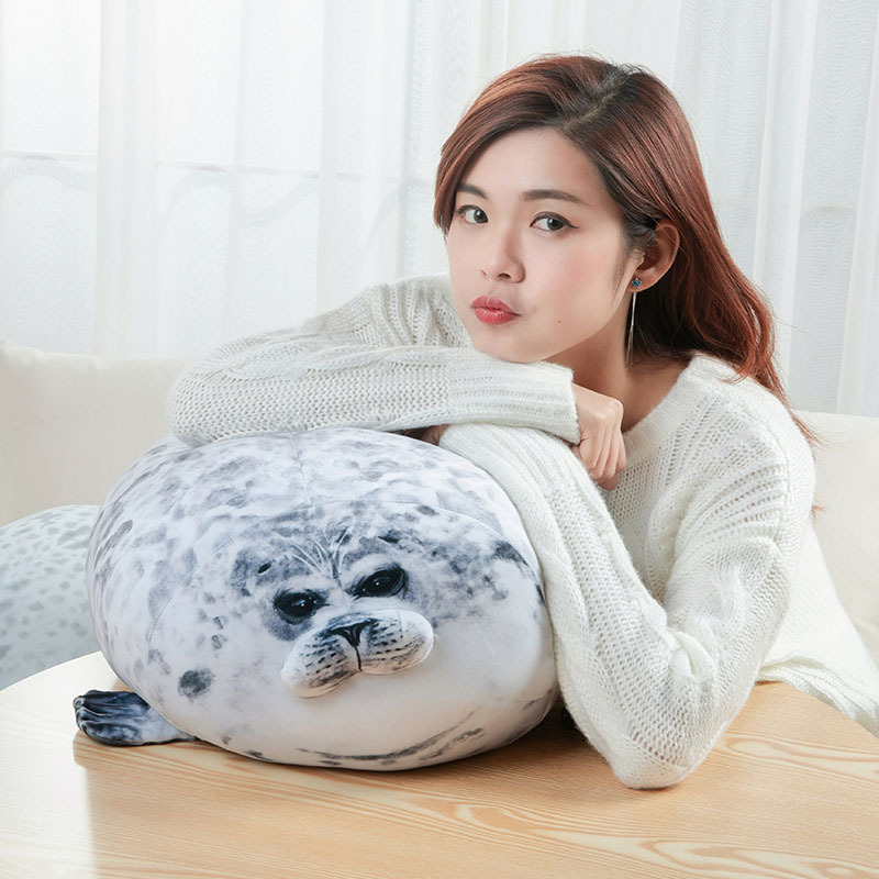 Angry Blob Seal Stuffed Sleeping Pillow Toy For Kids