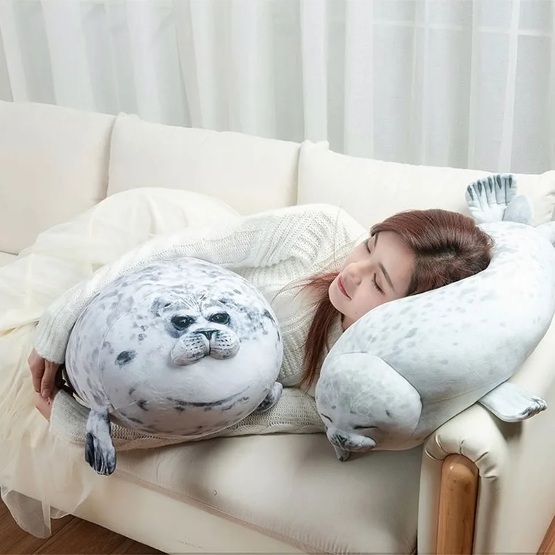 Angry Blob Seal Stuffed Sleeping Pillow Toy For Kids