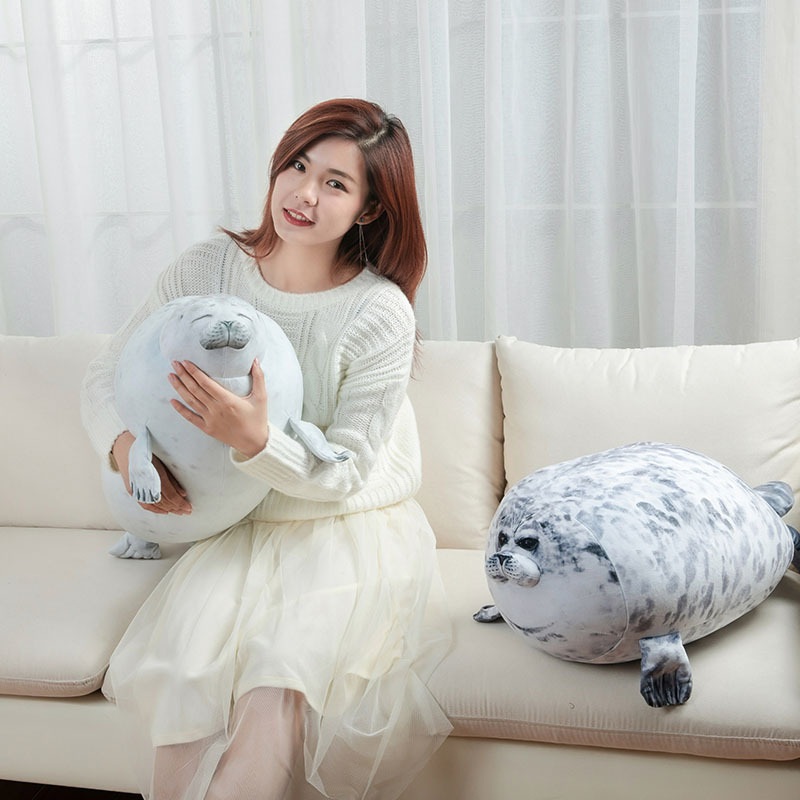 Angry Blob Seal Stuffed Sleeping Pillow Toy For Kids