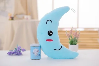 Star Moon Plush Doll 5 Colors LED Light Luminous Pillow Star Moon Plush Doll 5 Colors LED Light Luminous Pillow