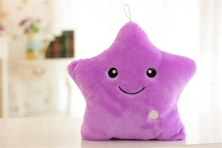 Star Moon Plush Doll 5 Colors LED Light Luminous Pillow Star Moon Plush Doll 5 Colors LED Light Luminous Pillow