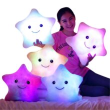 Star Moon Plush Doll 5 Colors LED Light Luminous Pillow Star Moon Plush Doll 5 Colors LED Light Luminous Pillow