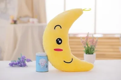 Star Moon Plush Doll 5 Colors LED Light Luminous Pillow Star Moon Plush Doll 5 Colors LED Light Luminous Pillow