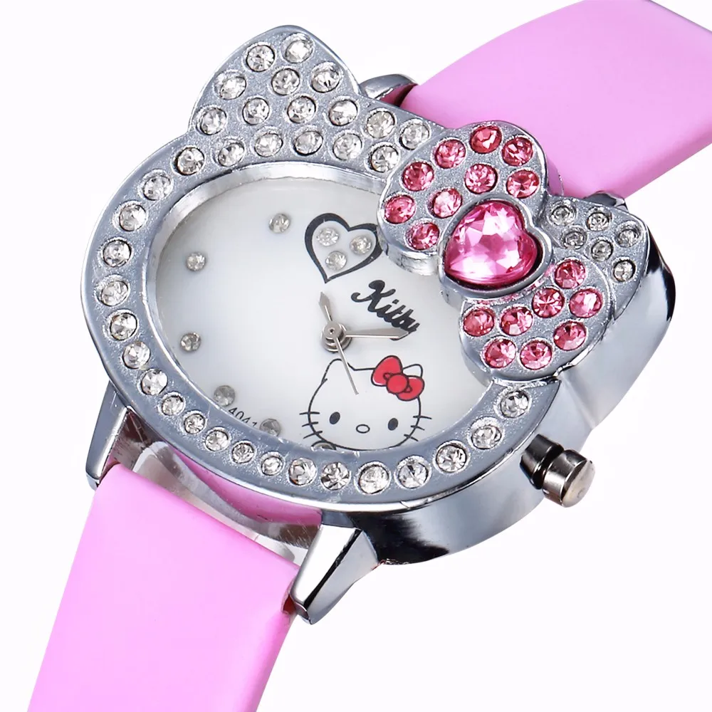Cartoon Hello Kitty Kawaii Rhinestone Diamond Watch Cartoon Hello Kitty Kawaii Rhinestone Diamond Watch