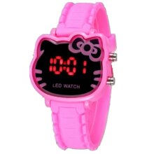 Cartoon Hello Kitty Design LED Silica Gel Kawaii Wrist Watch Cartoon Hello Kitty Design LED Silica Gel Kawaii Wrist Watch