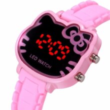 Cartoon Hello Kitty Design LED Silica Gel Kawaii Wrist Watch Cartoon Hello Kitty Design LED Silica Gel Kawaii Wrist Watch
