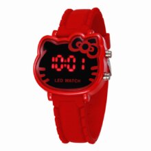 Cartoon Hello Kitty Design LED Silica Gel Kawaii Wrist Watch Cartoon Hello Kitty Design LED Silica Gel Kawaii Wrist Watch