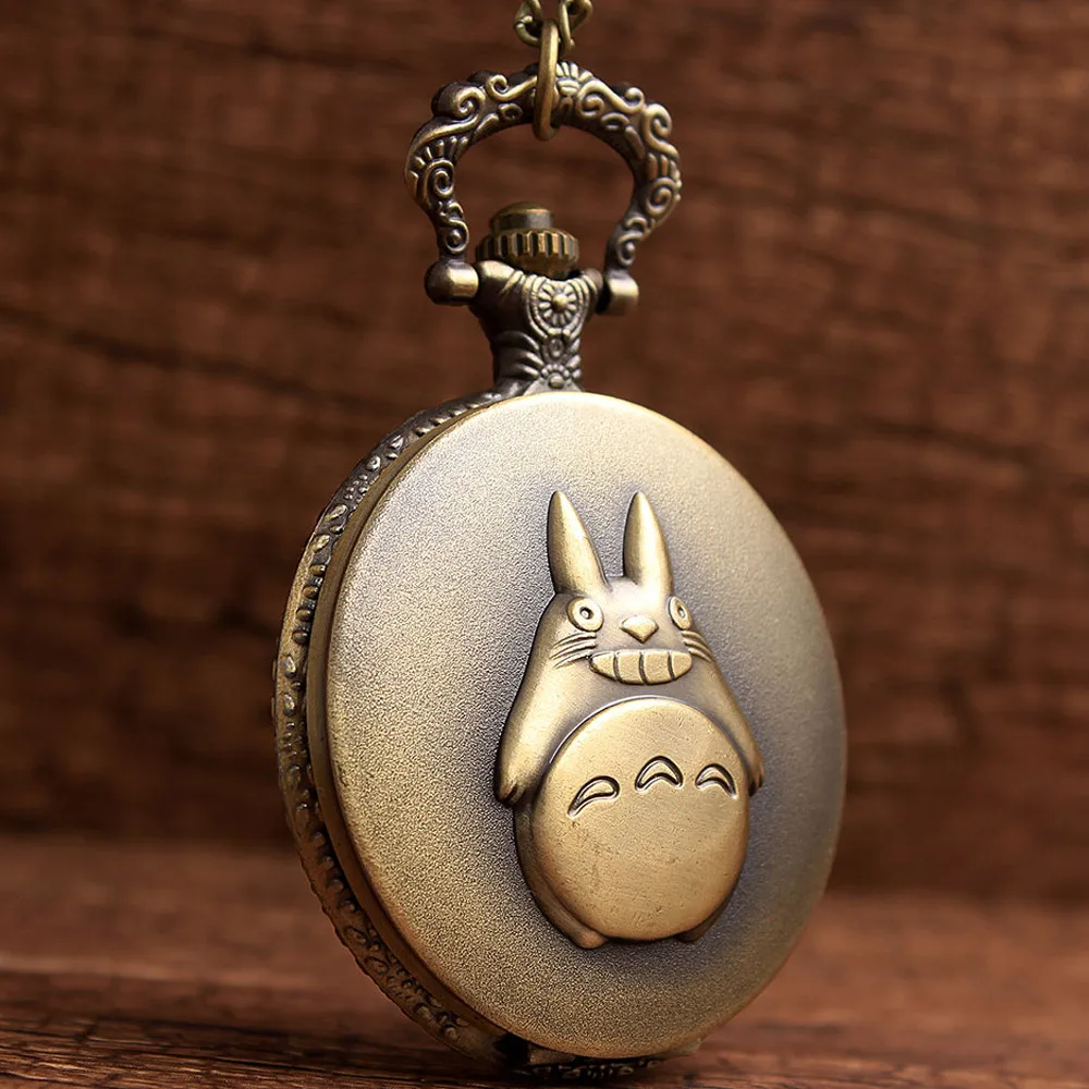 Totoro Anime Pocket Watch With Pendant