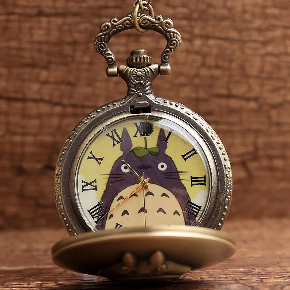 Totoro Anime Pocket Watch With Pendant