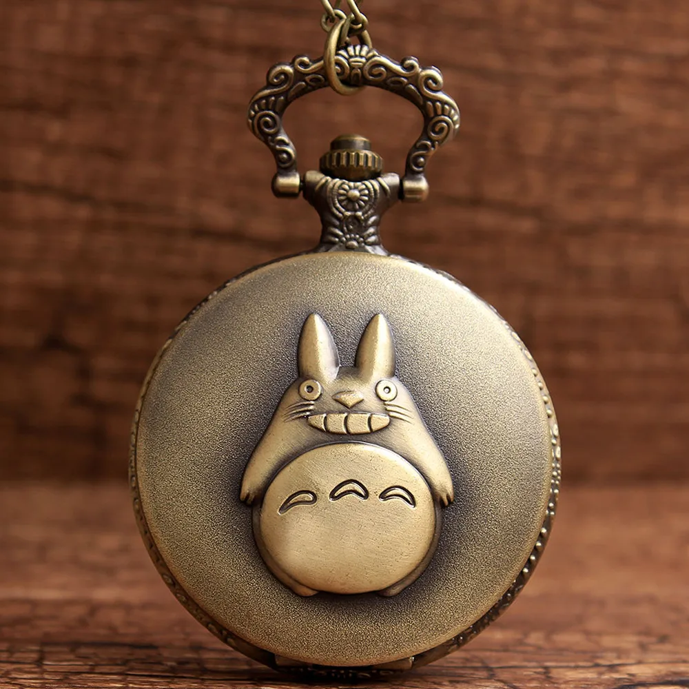 Totoro Anime Pocket Watch With Pendant