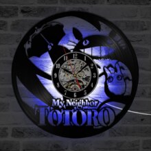 My Neighbor Totoro Cartoon Black Wall Clock My Neighbor Totoro Cartoon Black Wall Clock