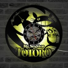 My Neighbor Totoro Cartoon Black Wall Clock My Neighbor Totoro Cartoon Black Wall Clock