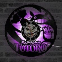 My Neighbor Totoro Cartoon Black Wall Clock My Neighbor Totoro Cartoon Black Wall Clock