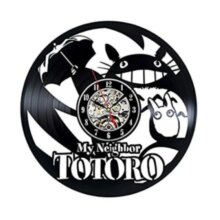 My Neighbor Totoro Cartoon Black Wall Clock My Neighbor Totoro Cartoon Black Wall Clock