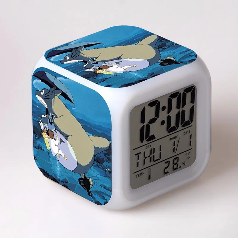 My Neighbor Totoro And Minion Cartoon LED Color Light Alarm Clock My Neighbor Totoro And Minion Cartoon LED Color Light Alarm Clock