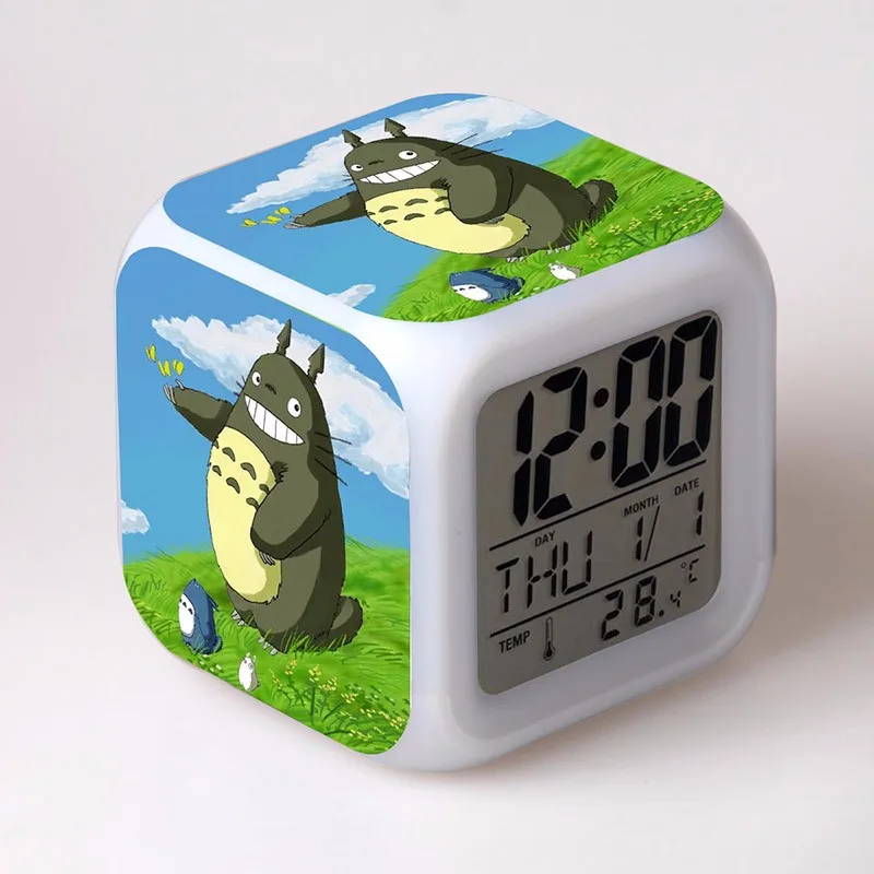 My Neighbor Totoro And Minion Cartoon LED Color Light Alarm Clock My Neighbor Totoro And Minion Cartoon LED Color Light Alarm Clock