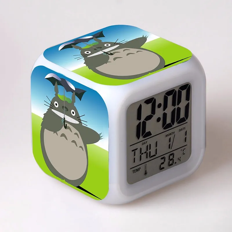 My Neighbor Totoro And Minion Cartoon LED Color Light Alarm Clock My Neighbor Totoro And Minion Cartoon LED Color Light Alarm Clock