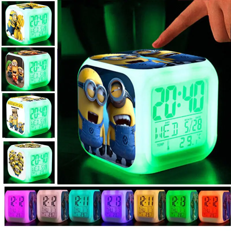 My Neighbor Totoro And Minion Cartoon LED Color Light Alarm Clock My Neighbor Totoro And Minion Cartoon LED Color Light Alarm Clock
