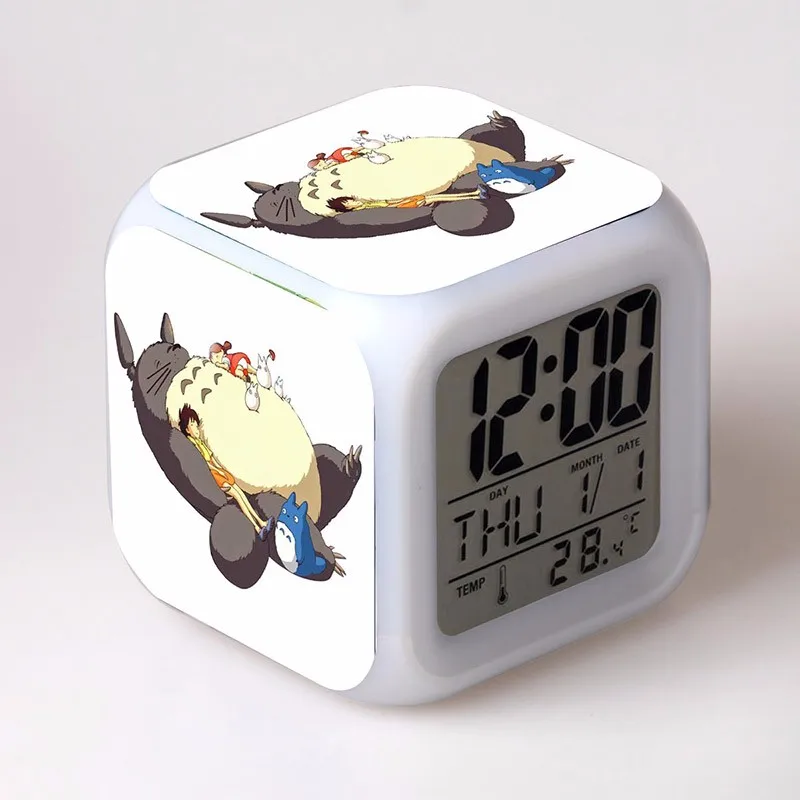 My Neighbor Totoro And Minion Cartoon LED Color Light Alarm Clock My Neighbor Totoro And Minion Cartoon LED Color Light Alarm Clock