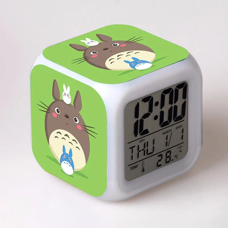 My Neighbor Totoro And Minion Cartoon LED Color Light Alarm Clock My Neighbor Totoro And Minion Cartoon LED Color Light Alarm Clock