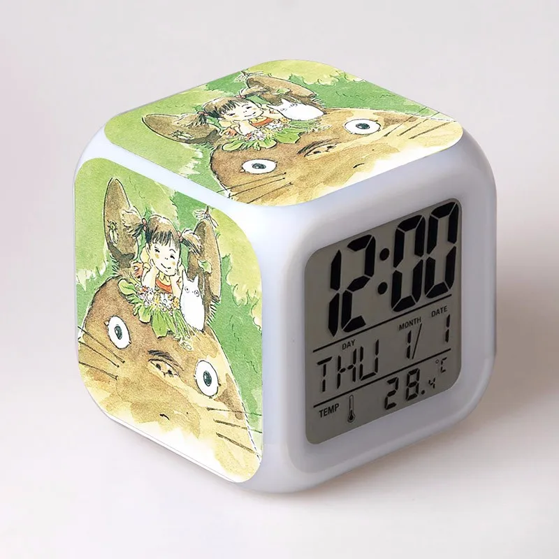 My Neighbor Totoro And Minion Cartoon LED Color Light Alarm Clock My Neighbor Totoro And Minion Cartoon LED Color Light Alarm Clock