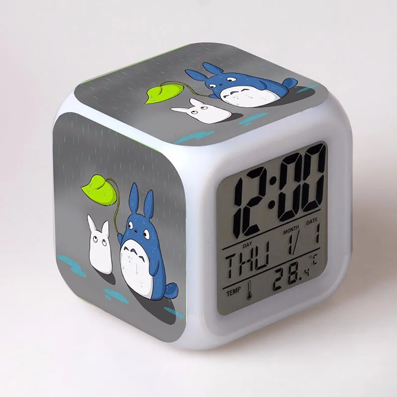 My Neighbor Totoro And Minion Cartoon LED Color Light Alarm Clock My Neighbor Totoro And Minion Cartoon LED Color Light Alarm Clock