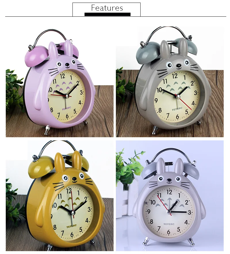 Totoro Anime LED Light Snooze Alarm Clocks Totoro Anime LED Light Snooze Alarm Clocks