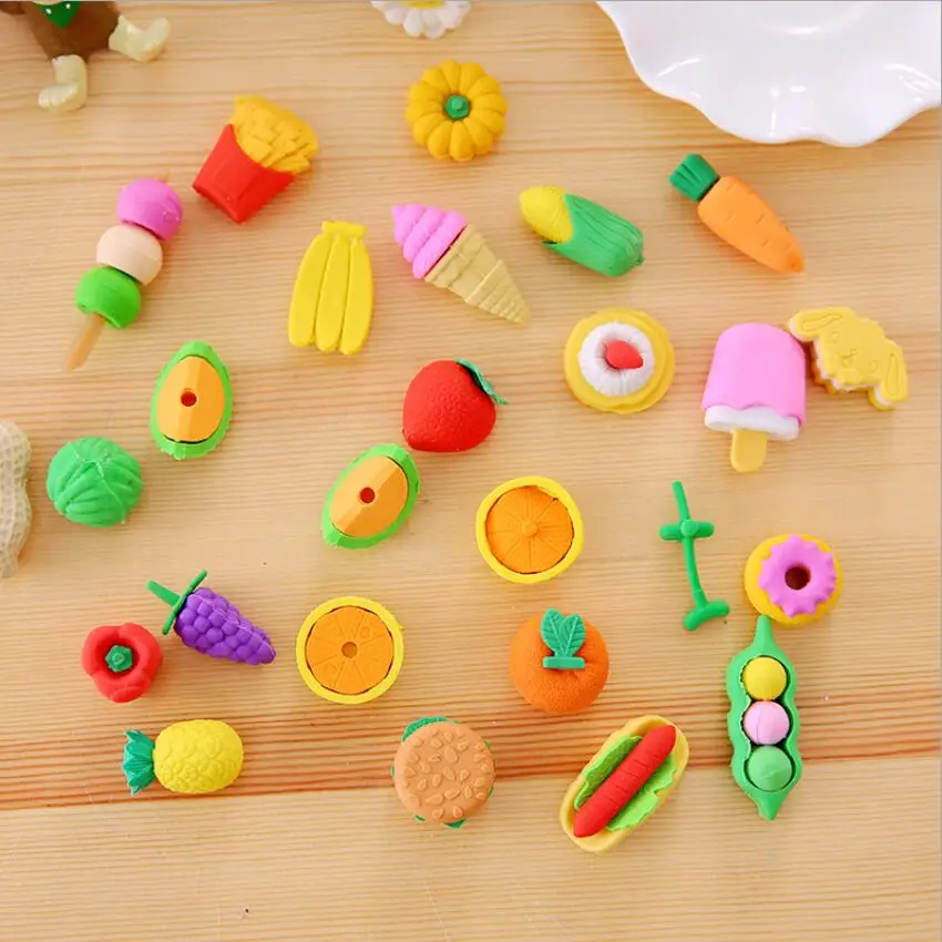 Kawaii Food Animal Shape Cartoon Stationery Eraser