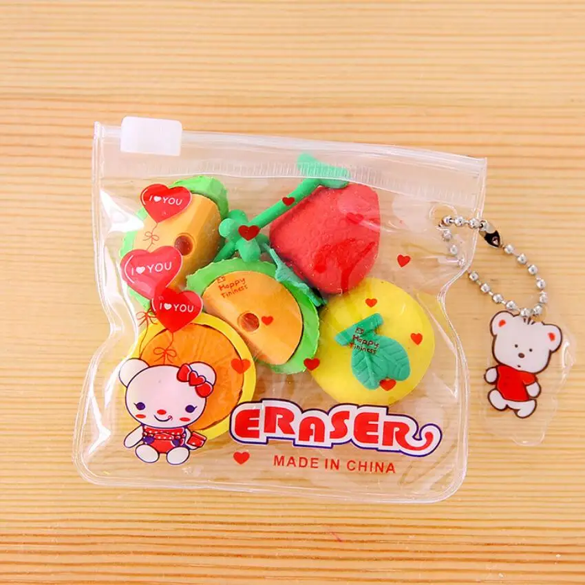 Kawaii Food Animal Shape Cartoon Stationery Eraser