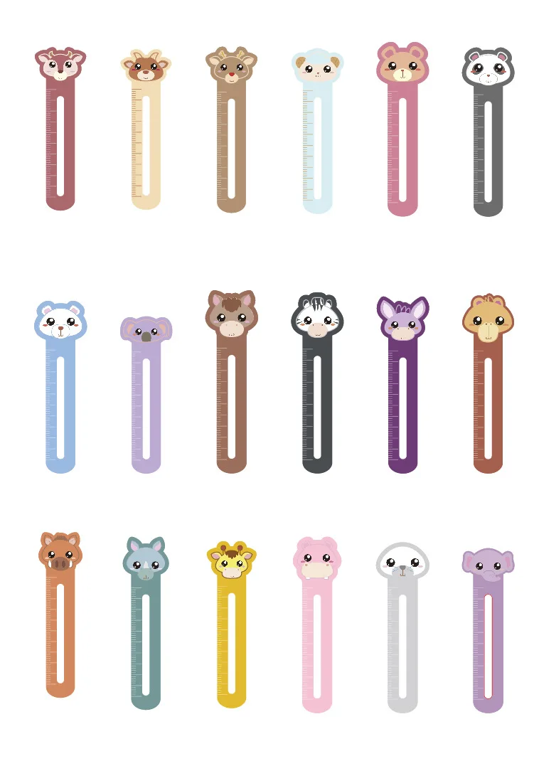 Kawaii Cartoon Mohamm Style Stationery Bookmark Ruler