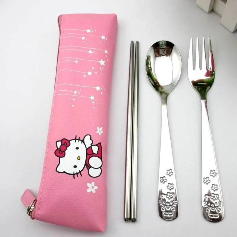 Cartoon Stainless Steel Tableware Dinner Set
