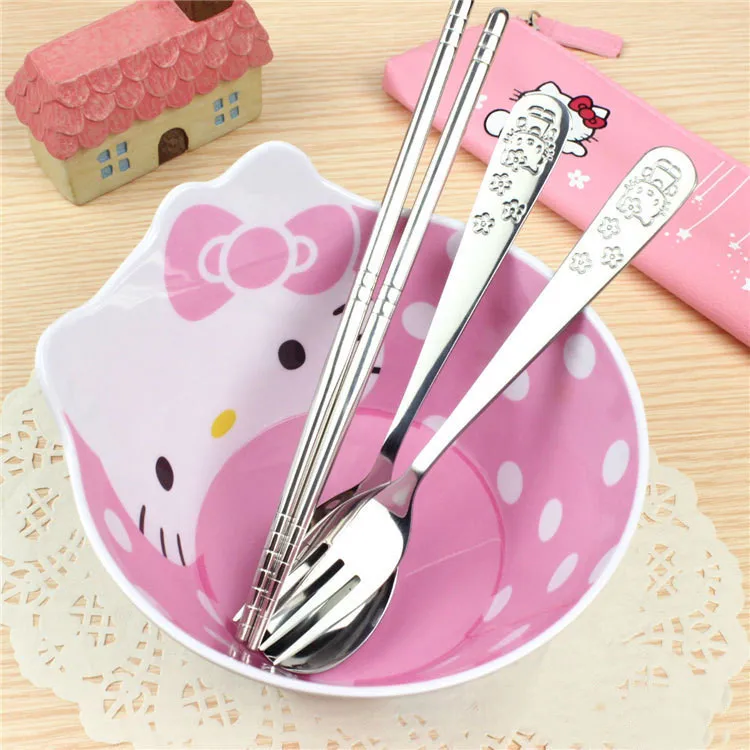 Cartoon Stainless Steel Tableware Dinner Set