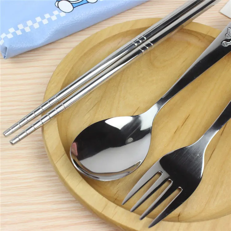 Cartoon Stainless Steel Tableware Dinner Set