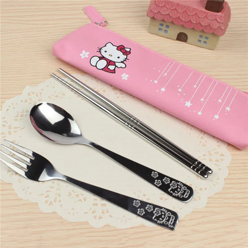 Cartoon Stainless Steel Tableware Dinner Set