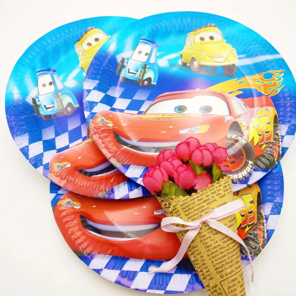 Lightning McQueen Cartoon Car Tableware Set