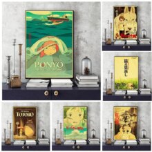 Miyazaki Hayao Movie Spirited Vintage Poster Miyazaki Hayao Movie Spirited Vintage Poster