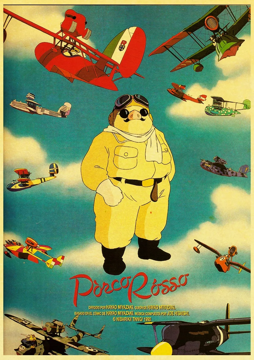 Miyazaki Hayao Movie Spirited Vintage Poster