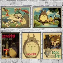 Miyazaki Hayao Anime Kraft Paper Vintage Poster Miyazaki Hayao Anime Kraft Paper Vintage Poster