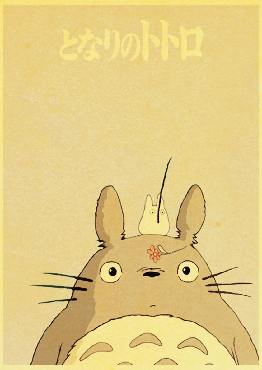 Miyazaki Hayao Totoro Cartoon Wall Poster