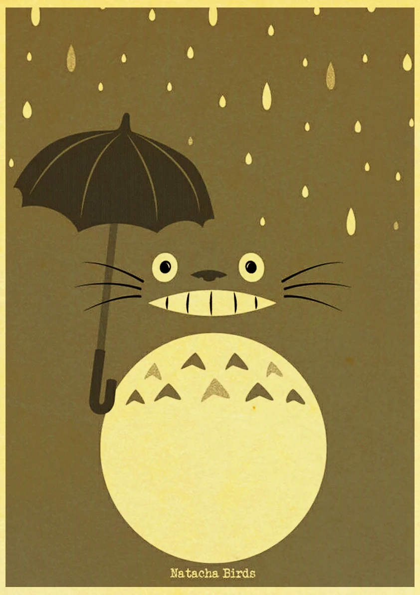 Miyazaki Hayao Totoro Cartoon Wall Poster