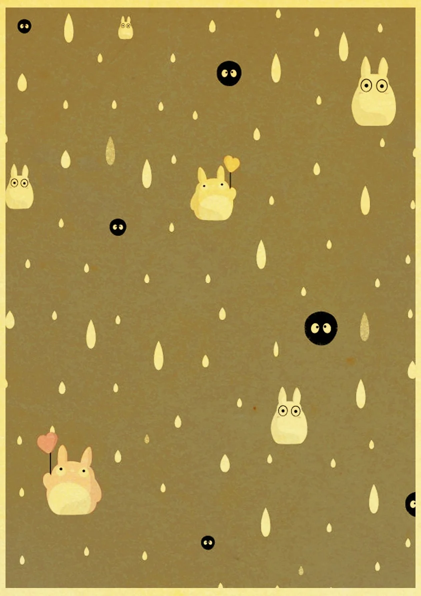 Miyazaki Hayao Totoro Cartoon Wall Poster