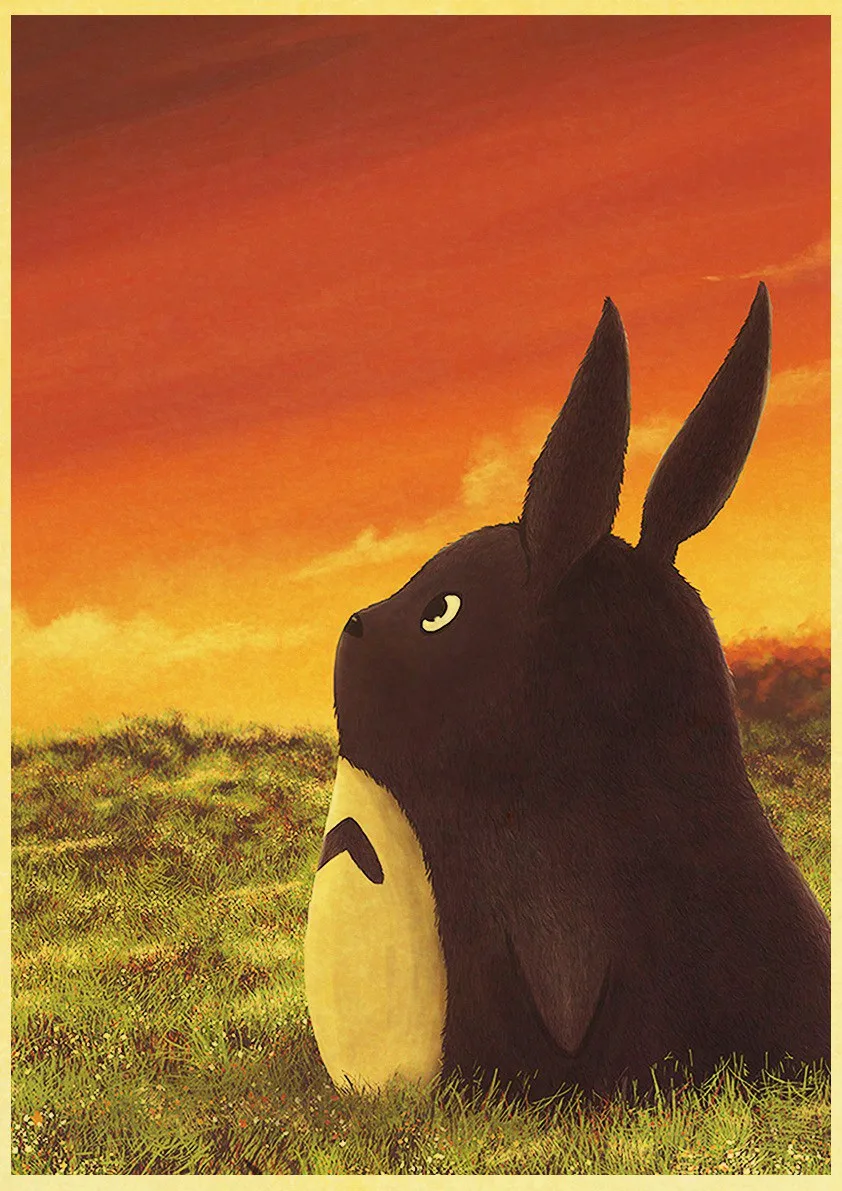 Miyazaki Hayao Totoro Cartoon Wall Poster