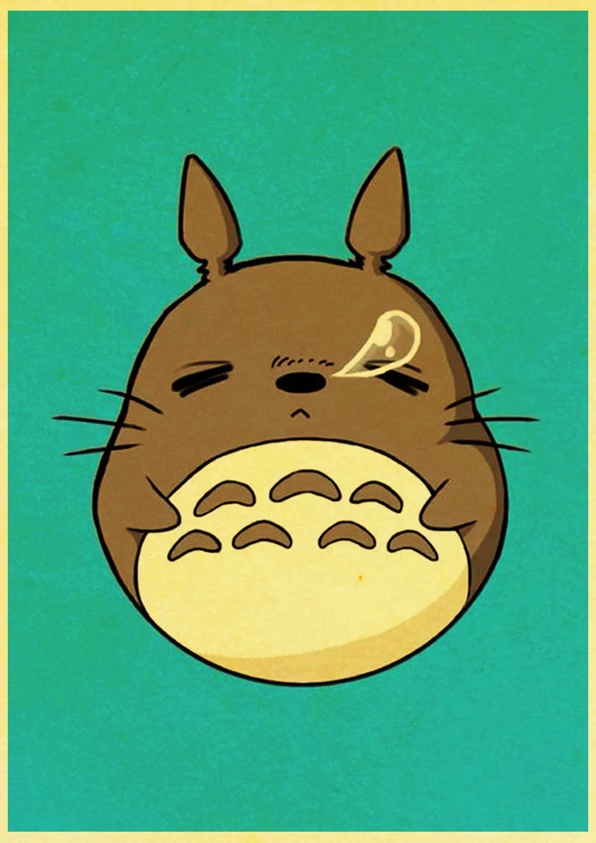 Miyazaki Hayao Totoro Cartoon Wall Poster