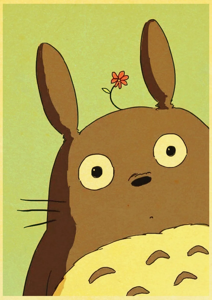 Miyazaki Hayao Totoro Cartoon Wall Poster