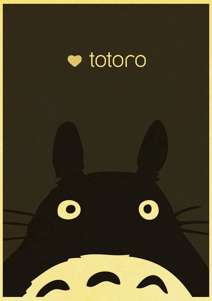 Miyazaki Hayao Totoro Cartoon Wall Poster