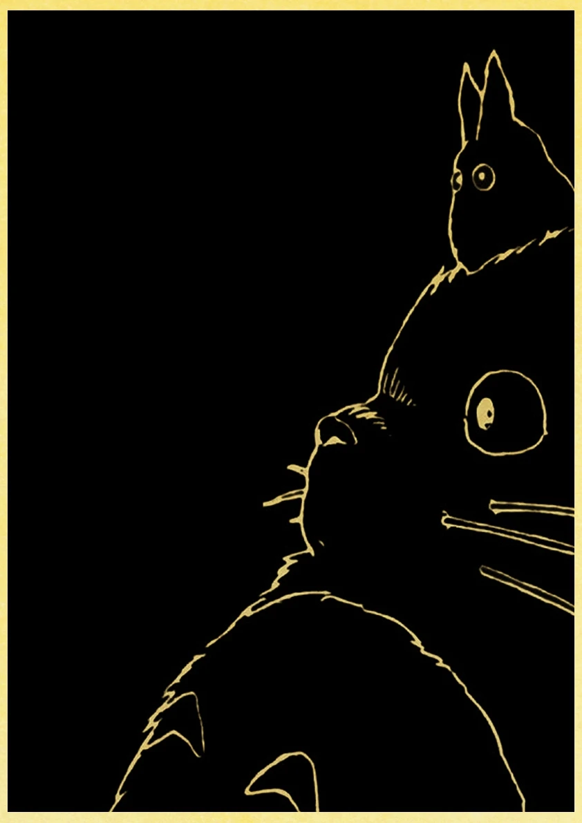 Miyazaki Hayao Totoro Cartoon Wall Poster