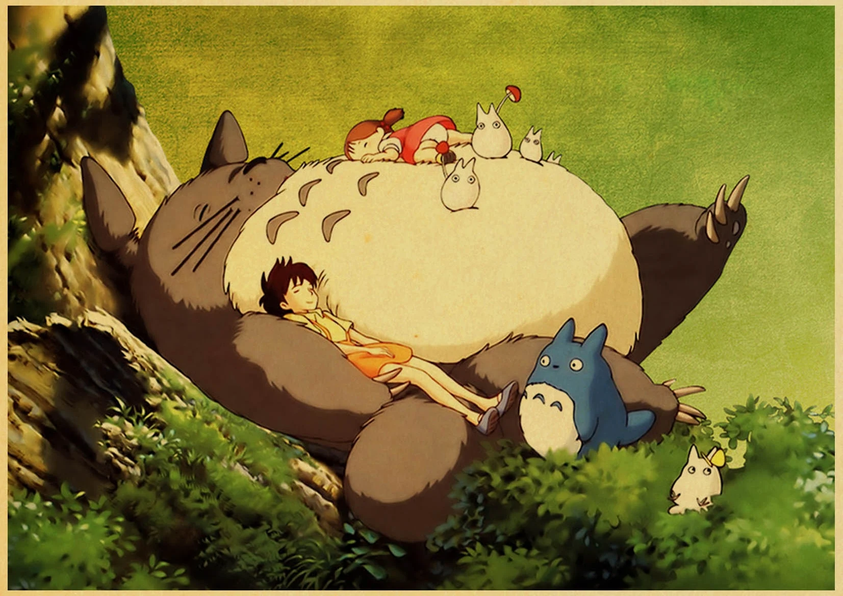 My Neighbor Totoro Anime Craft Paper Room Decor Poster