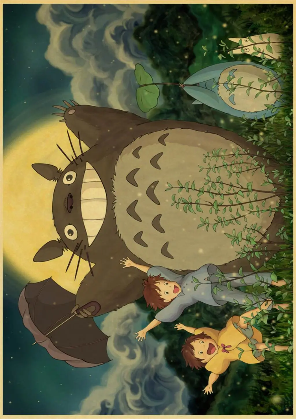 My Neighbor Totoro Anime Craft Paper Room Decor Poster